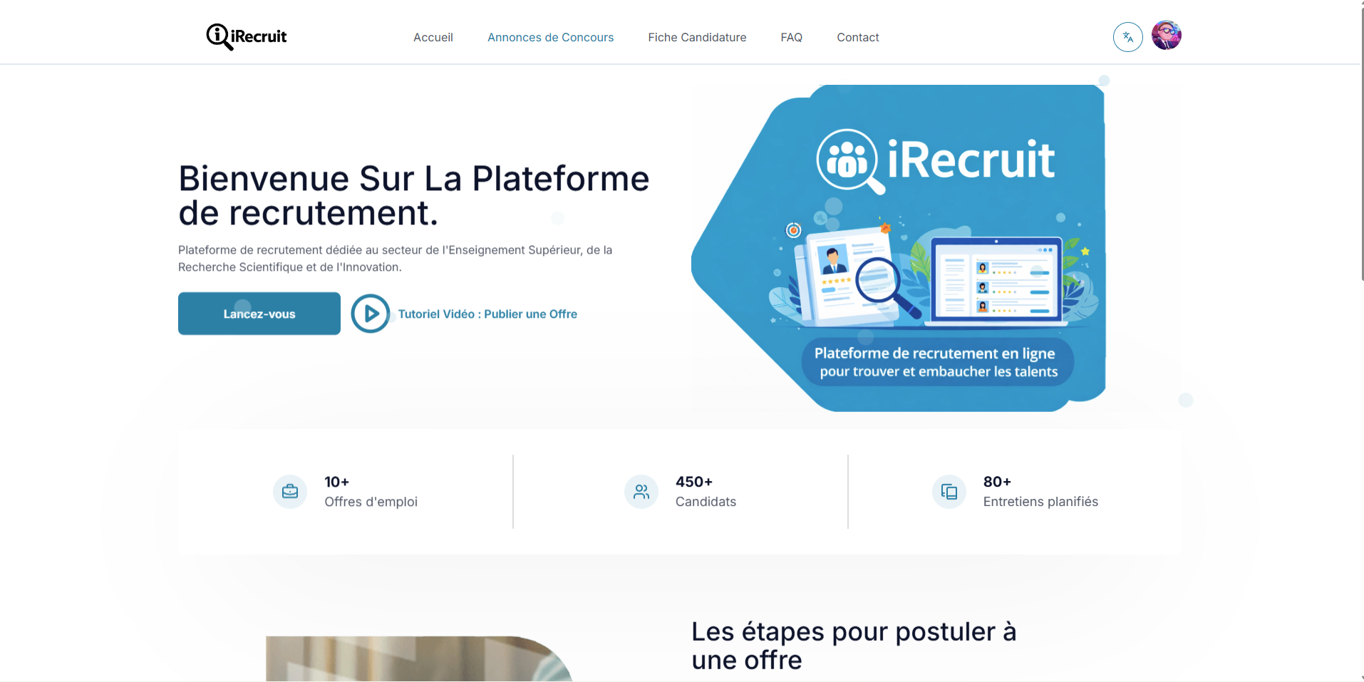 iRecruit Recruitment Platform screenshot